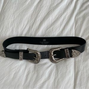 B-low the belt double buckle belt